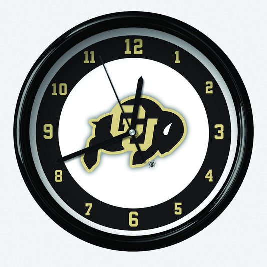 University of Colorado Black Rim Clock Basic