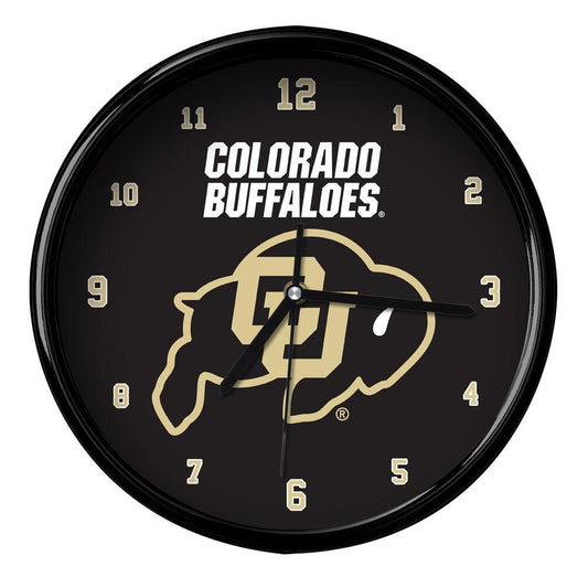 University of Colorado Black Rim Clock Basic