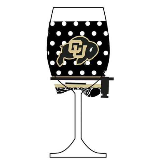 University of Colorado Wine Woozie Glass