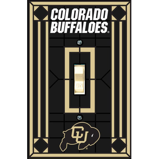 University of Colorado Art Glass Light Switch Cover