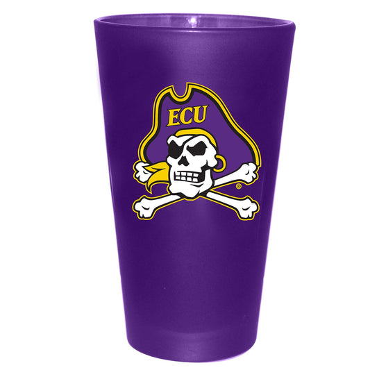 East Carolina University 16Oz Team Color Frosted Glass