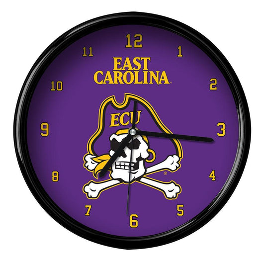 East Carolina University Black Rim Clock Basic