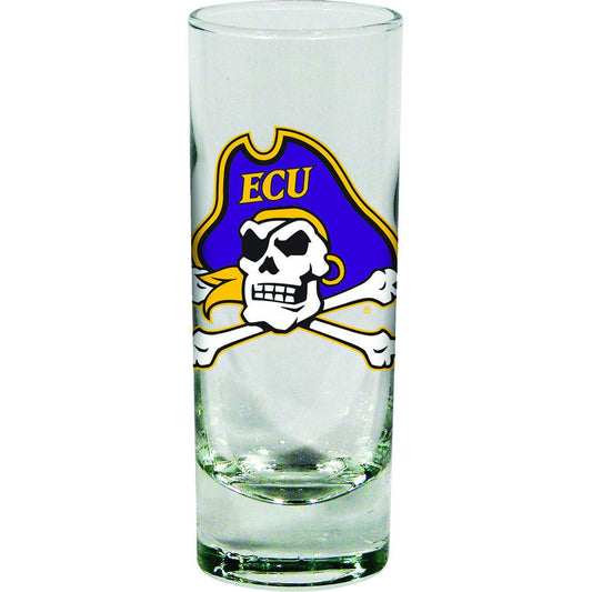 East Carolina University 2Oz Cordial Glass W/Large Dec