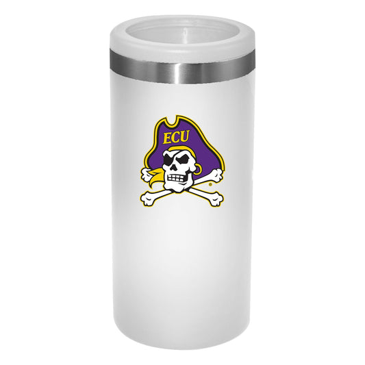 East Carolina University 12Oz White Slim Can Holder