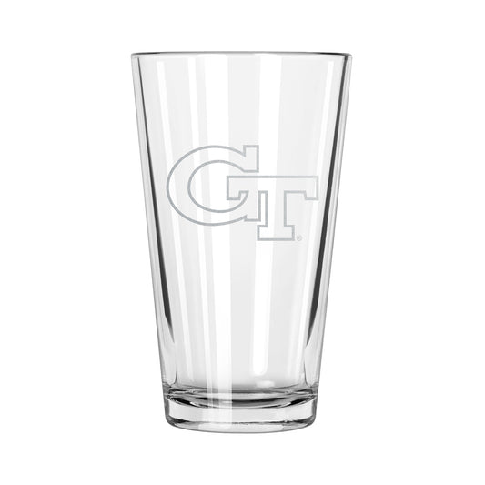 Georgia Tech Etched Pint Glass