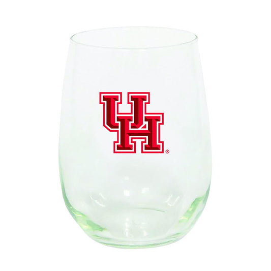 University of Houston 15Oz Stemless Glass Tumbler