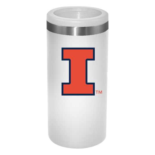 University of Illinois 12Oz White Slim Can Holder