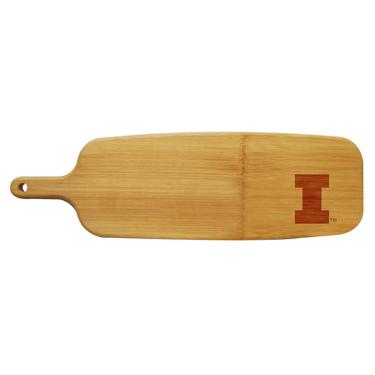 University of Illinois Bamboo Paddle Cutting & Serving Board