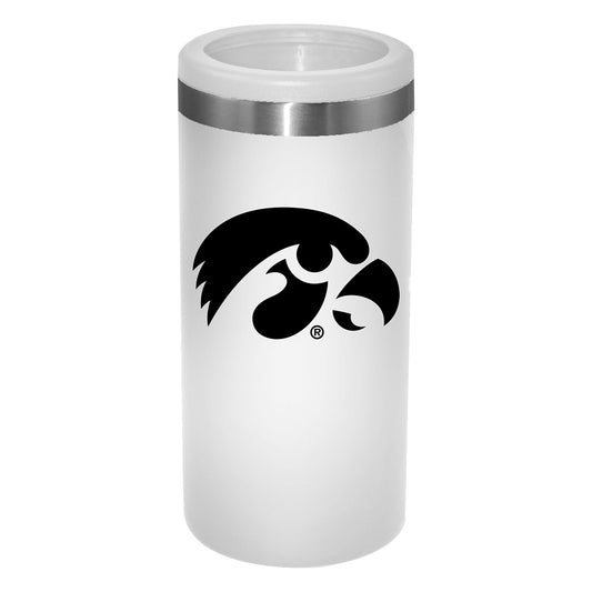 University of Iowa 12Oz White Slim Can Holder