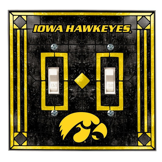 University of Iowa Double Light Switch Cover