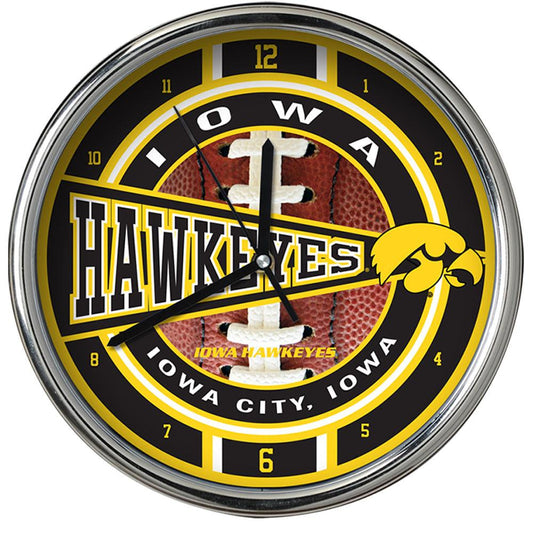 University of Iowa Chrome Clock