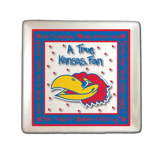 University of Kansas True Fan Square Plate