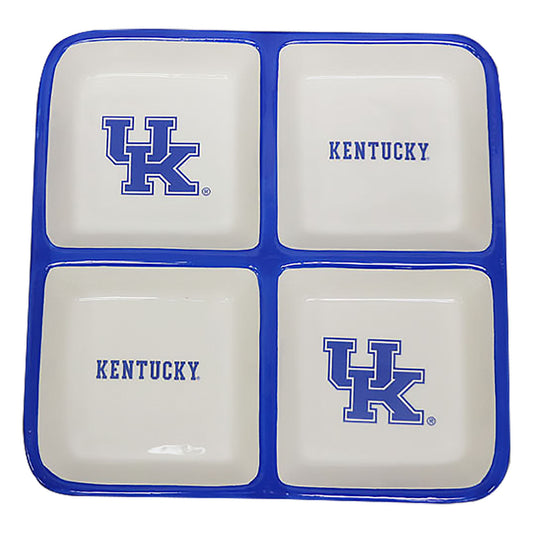 University of Kentucky 4 Section Square Tray