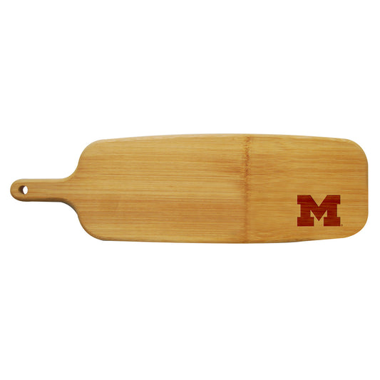 University of Michigan Bamboo Paddle Cutting & Serving Board