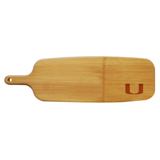 University of Miami Bamboo Paddle Cutting & Serving Board