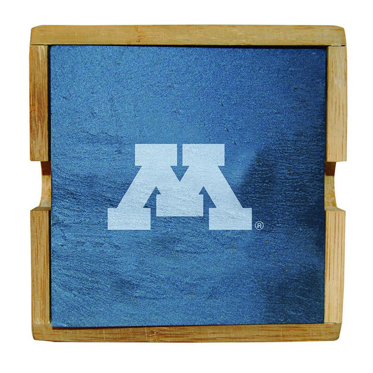 University of Minnesota Slate Sq Coaster Set