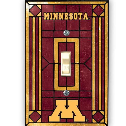 University of Minnesota Art Glass Light Switch Cover