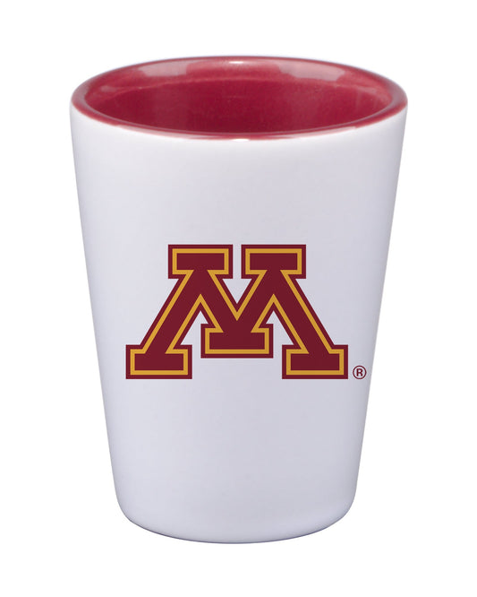 University of Minnesota 2Oz Inner Color Ceramic Shot