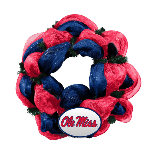 University of Mississippi Mesh Wreath