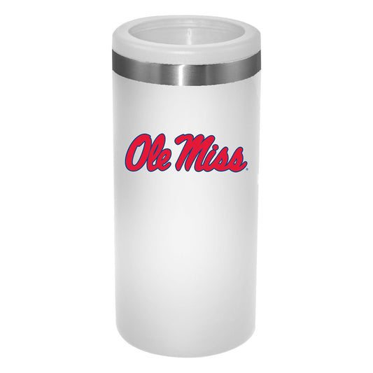 University of Mississippi 12Oz White Slim Can Holder