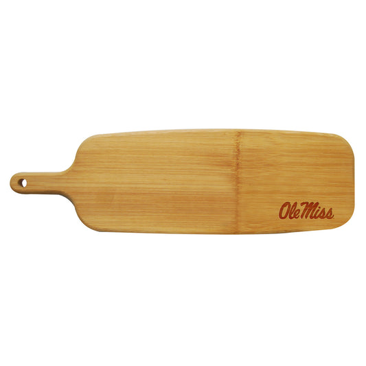 University of Mississippi Bamboo Paddle Cutting & Serving Board