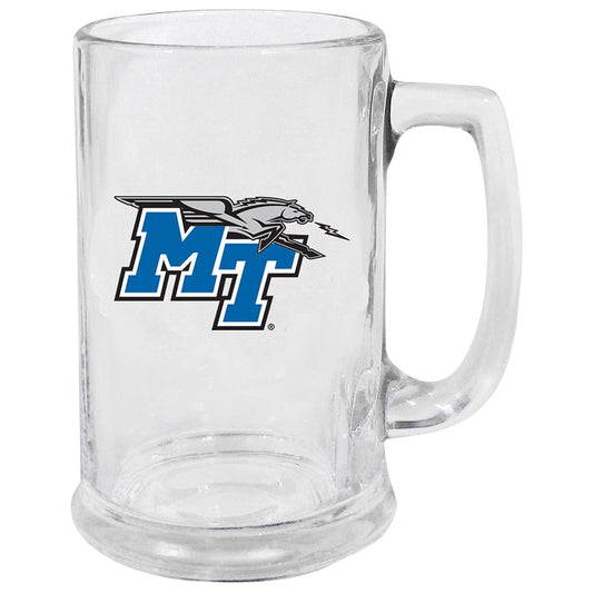 Middle Tennessee State University 15Oz Decal Glass Stein