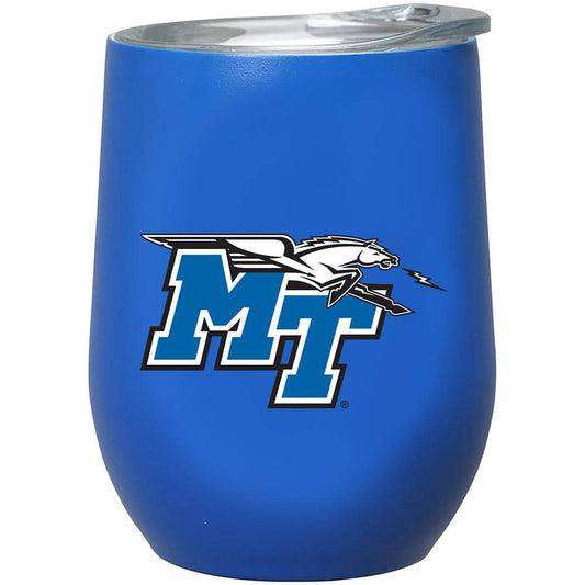 Middle Tennessee State University 12Oz Matte Stainless Steel Stemless Tumbler