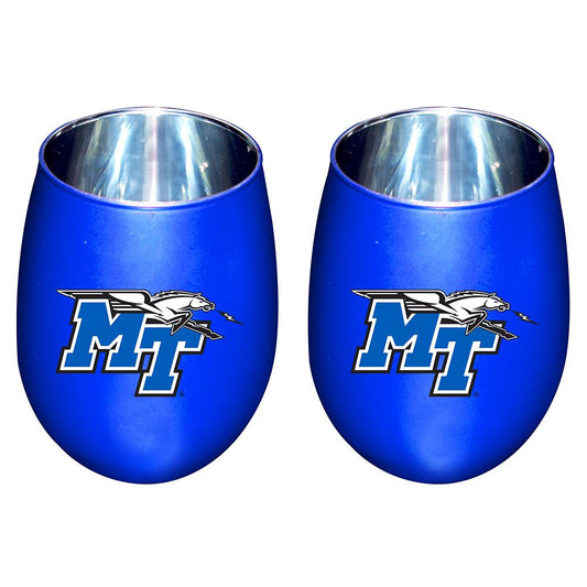 Middle Tennessee State University Matte Ss Sw Stemless Tumbler