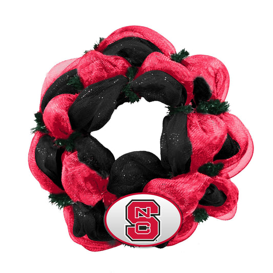 North Carolina State University Mesh Wreath