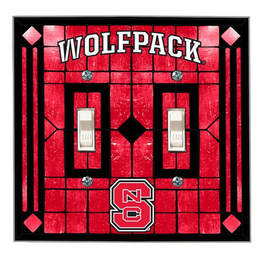 North Carolina State University Double Light Switch Cover