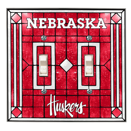 University of Nebraska Double Light Switch Cover