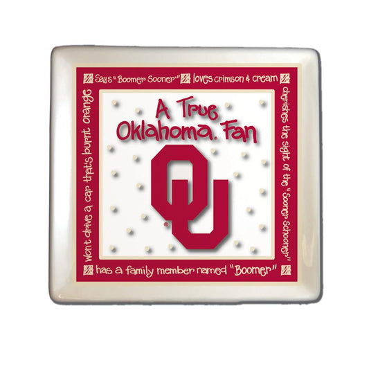 University of Oklahoma True Fan Square Plate