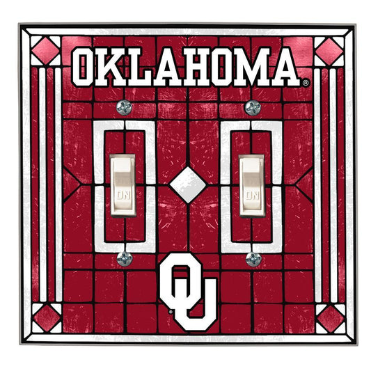 University of Oklahoma Double Light Switch Cover