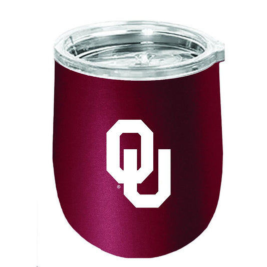 University of Oklahoma Matte Ss Stemless Wine