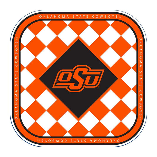 Oklahoma State University 8 Pack 9 Inch Square Paper Plate