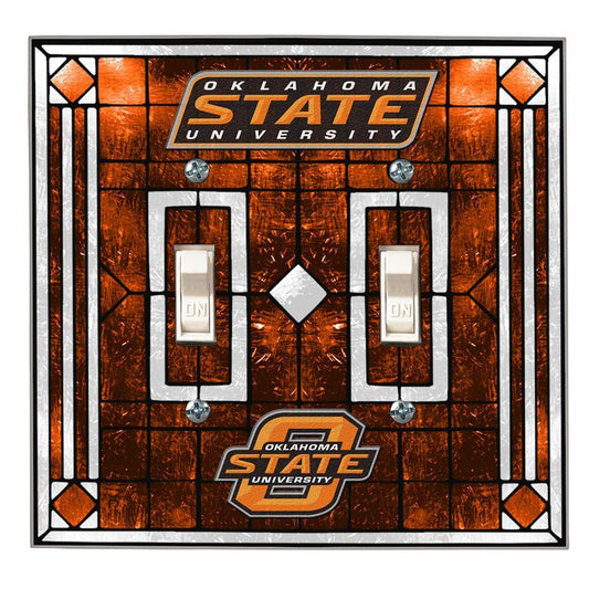 Oklahoma State University Double Light Switch Cover