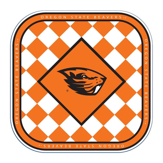 Oregon State University 8 Pack 9 Inch Square Paper Plate