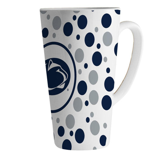 Pennsylvania State University 16Oz White Polka Dot Latte