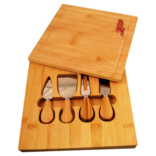 Purdue University Bamboo Cutting Board With Utensils