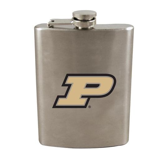 Purdue University 8Oz Stainless Steel Flask W/Large Dec