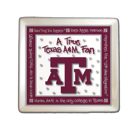 Texas A&M University True Fan Square Plate