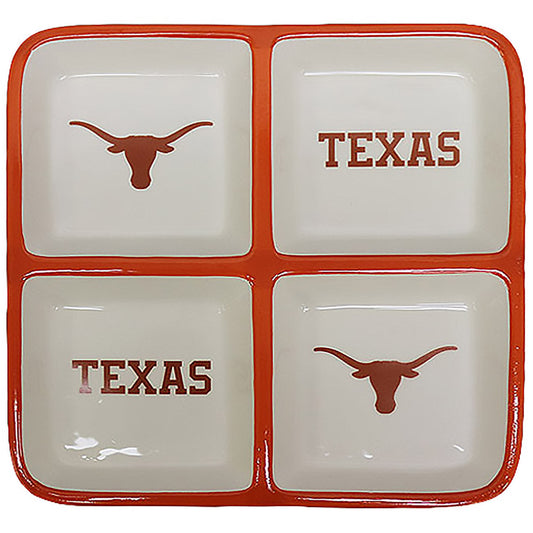 University of Texas 4 Section Square Tray