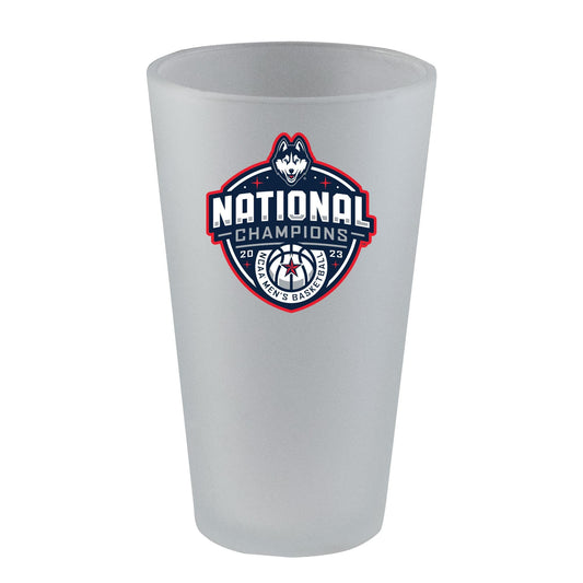 University of Connecticut 17Oz White Frosted Pint Direct Print 