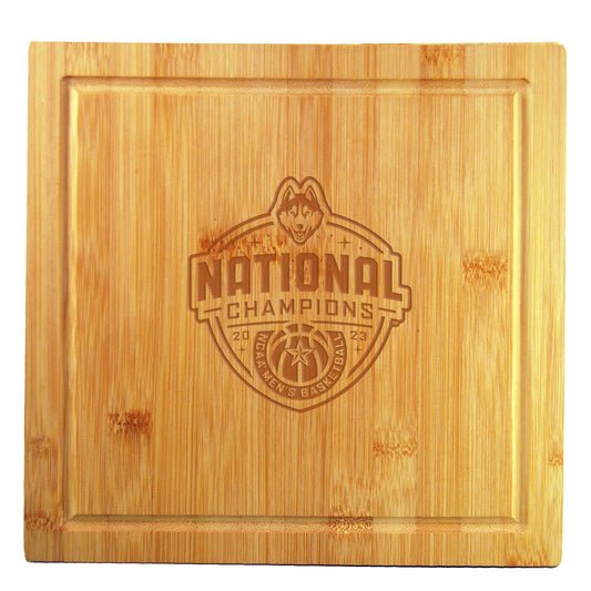 University of Connecticut Bamboo Cutting Board With Utensils