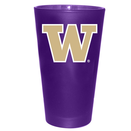 University of Washington 16Oz Team Color Frosted Glass