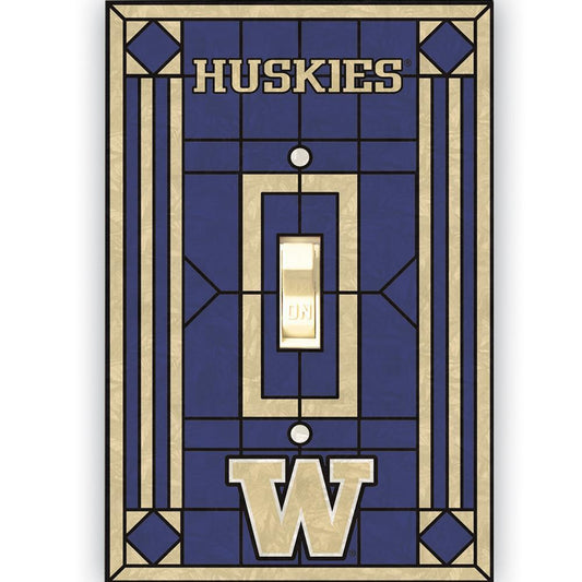 University of Washington Art Glass Light Switch Cover