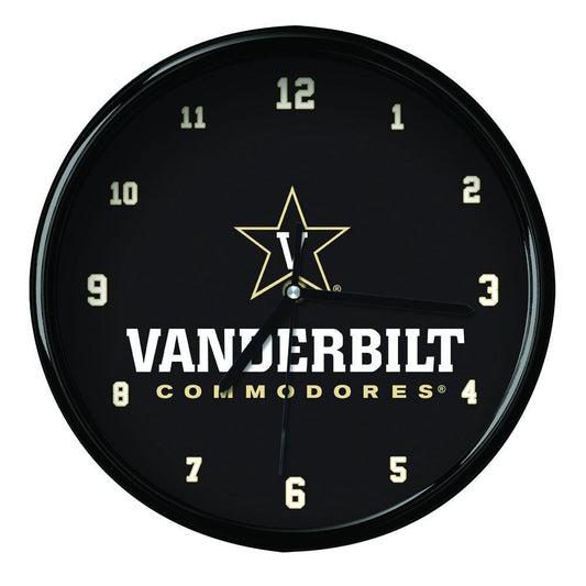 Vanderbilt University Black Rim Clock Basic