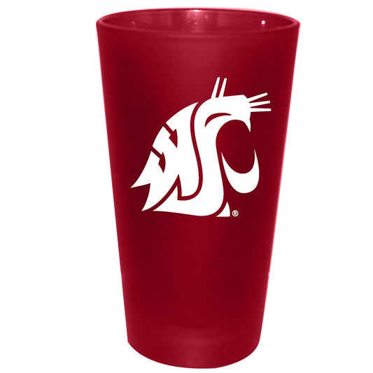 Washington State University 16Oz Team Color Frosted Glass