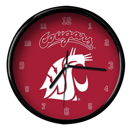 Washington State University Black Rim Clock Basic