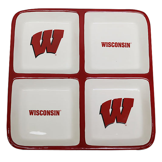 University of Wisconsin 4 Section Square Tray